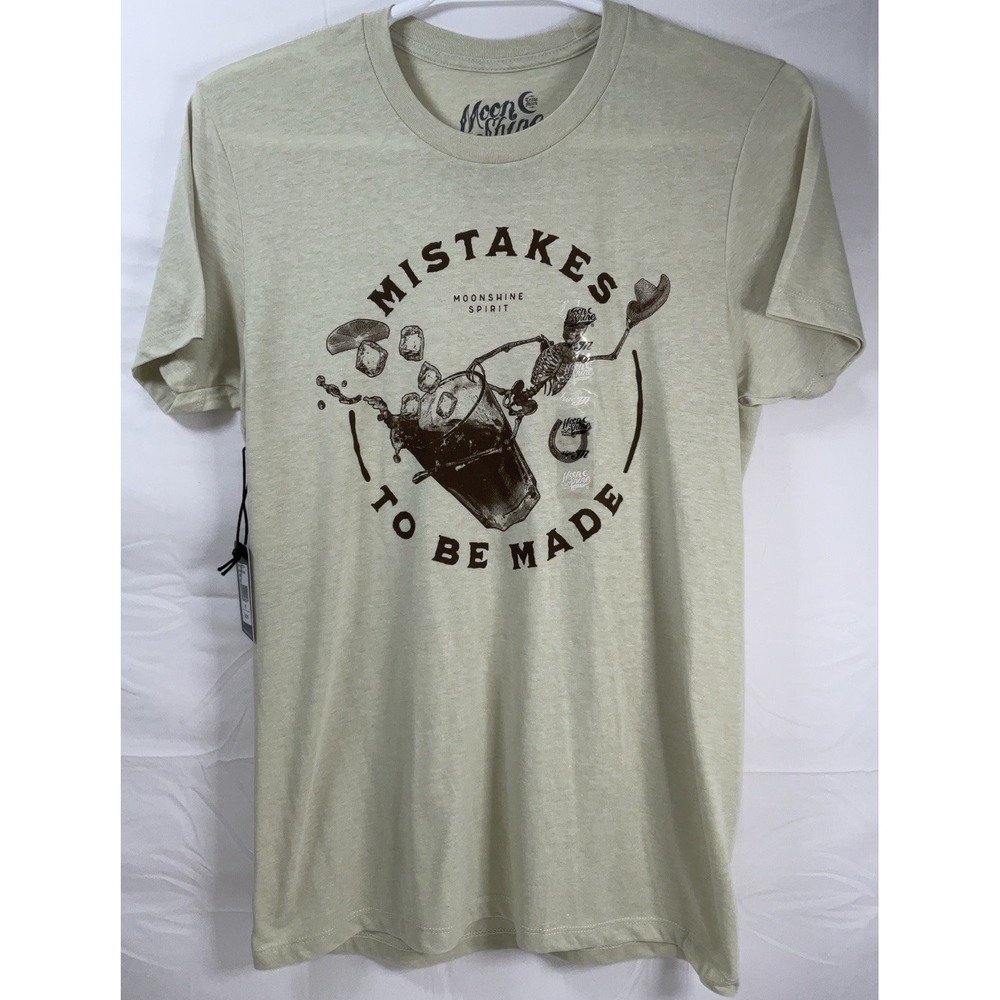 NWT Brad Paisley Moon‎ Shine Spirit Mistakes To Be Made Rodeo T-shirt Tan Medium